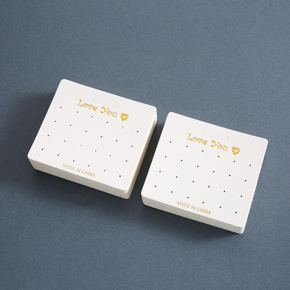 White ins bronzing LoveYou24 hole earring cardboard jewelry packaging card display jewelry spot wholesale