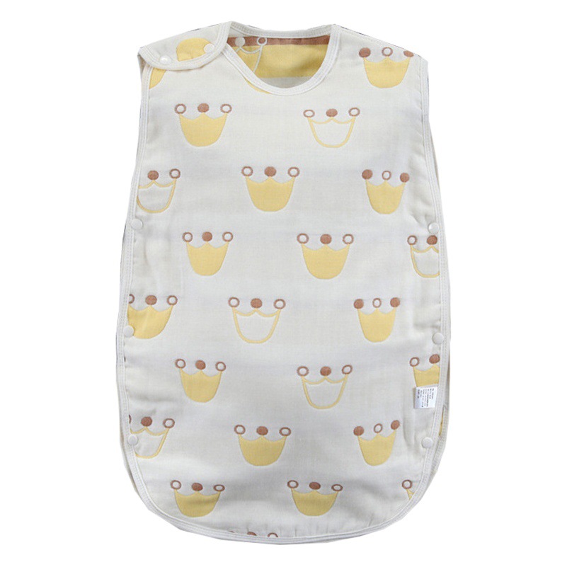 Six-layer cotton gauze baby sleeping bag wholesale boys and girls baby vest sleeping bag newborn kick quilt spot generation