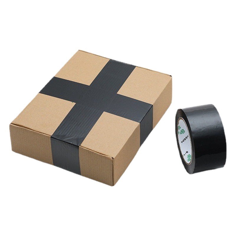 6cm*100 Widened High-Viscosity Black Sealing Tape Colorful Tape Logistics E-Commerce Packaging Fixed Sealing Tape