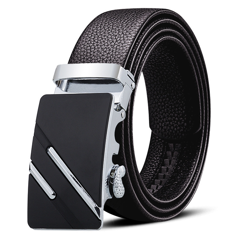 Picture of Men's belt automatic buckle litchi pattern belt business gift online shop clothing accessories gift pants belt factory wholesale