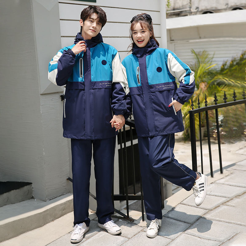 Picture of Middle school uniform detachable charge coat three-in-one coat thickened junior high school high school class clothes wholesale customization