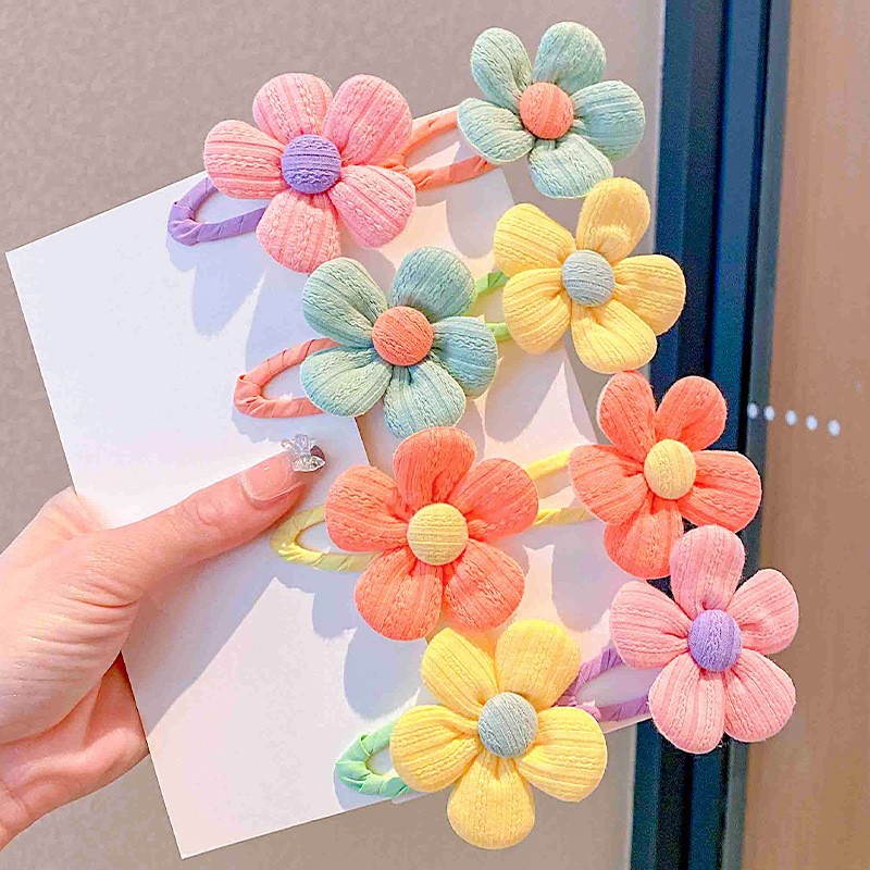 Picture of New Flower hairpin fresh baby hairpin headdress flower children's hair accessories do not hurt hair BB clip girl bangs clip headdress