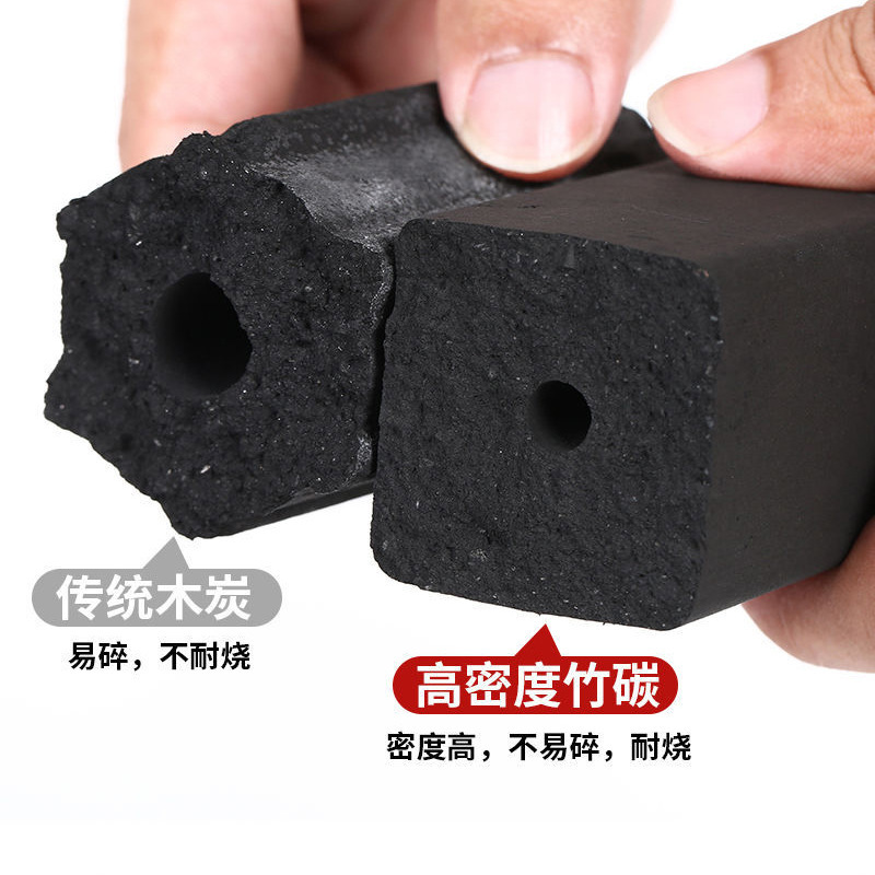 Picture of Barbecue Carbon Household Smokeless Charcoal Fire Heating Bamboo Charcoal Barbecue Shop Special Machine-made Charcoal Flammable Burning Resistant Environmentally Friendly Charcoal