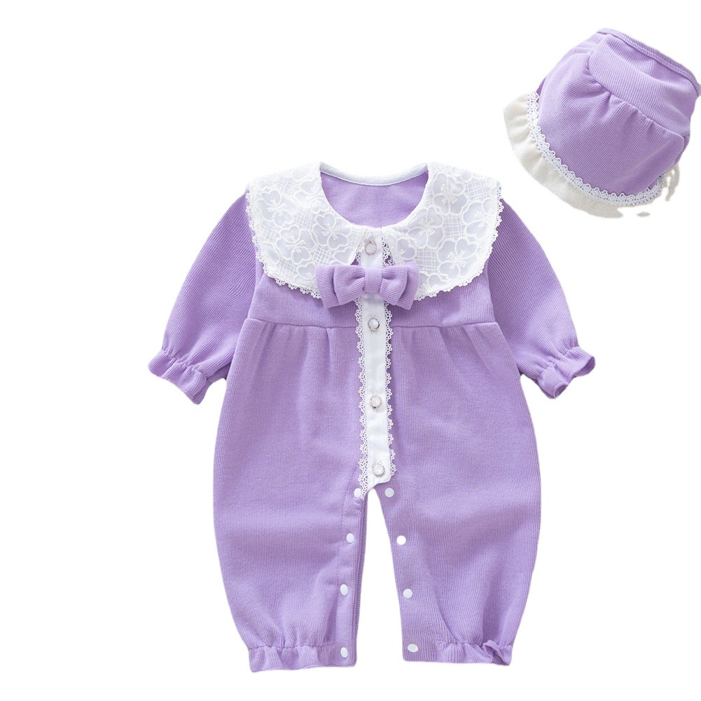 Baby Jumpsuit, Spring & Fall Long-Sleeved Autumn Clothing, Fashionable Baby Girl, Cute Crawling Clothes, Newborn Baby Clothes