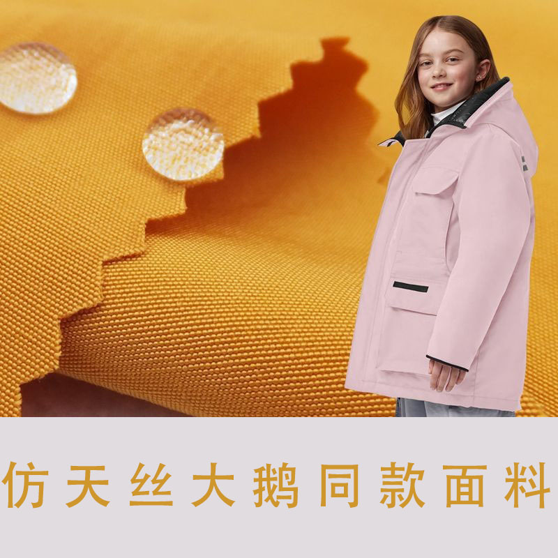 Parker Clothing Fabric Warm Same Style Big Goose Windbreaker Fabric Waterproof School Uniform Fabric Dyeing Windproof Down Jacket Fabric