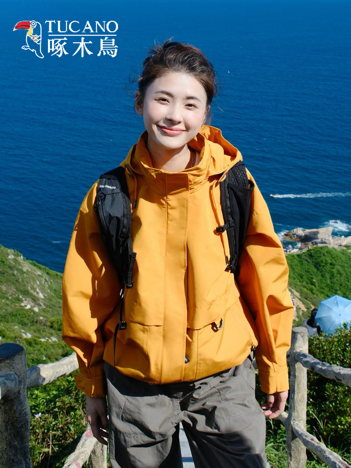 Woodpecker Huang Yimei has the same style of jacket for girls, a new outdoor three-in-one Sichuan mountain climbing travel jacket