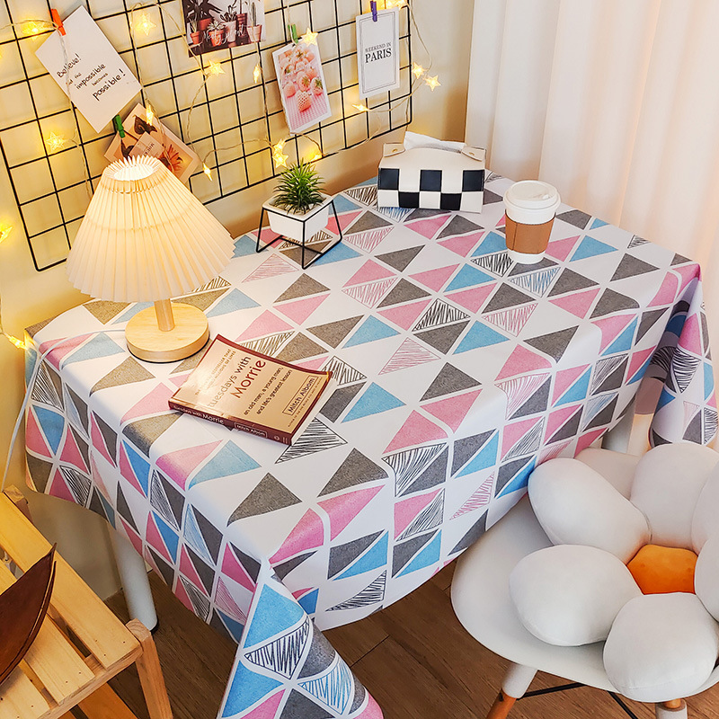 Picture of Tablecloth Waterproof and Oil-proof PVC Coffee Table Table Mat Dining Table Tablecloth Picnic Stall Student Desk Dormitory Decorative Cloth