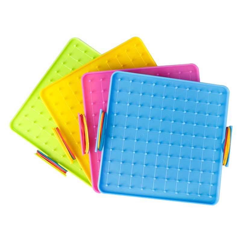 Nail Board 16cm Double-sided Understanding Geometric Nail Board Teaching Aids for Primary School Students Grade One and Two Graphic Nail Board