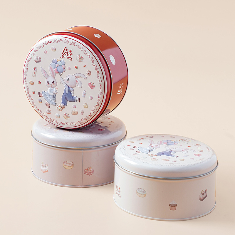 Tinplate Candy Tin Can Cookie Tin Can Cake Tin New White Rabbit Candy Tin Can
