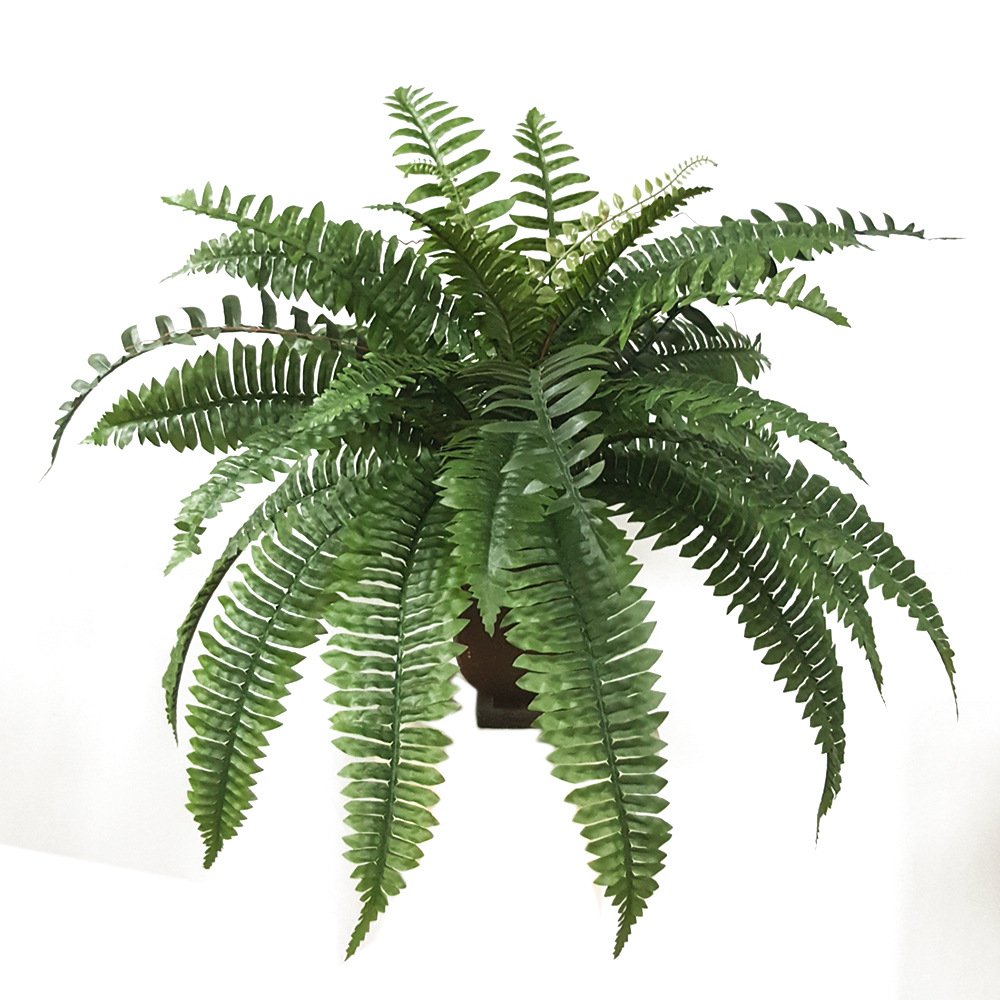 Picture of Simulated Plant Persian Grass Home Decoration Floor Bonsai Purple Hanging Bell Leaf Artificial Flowers and Green Plants Wave Grass Potted Plant