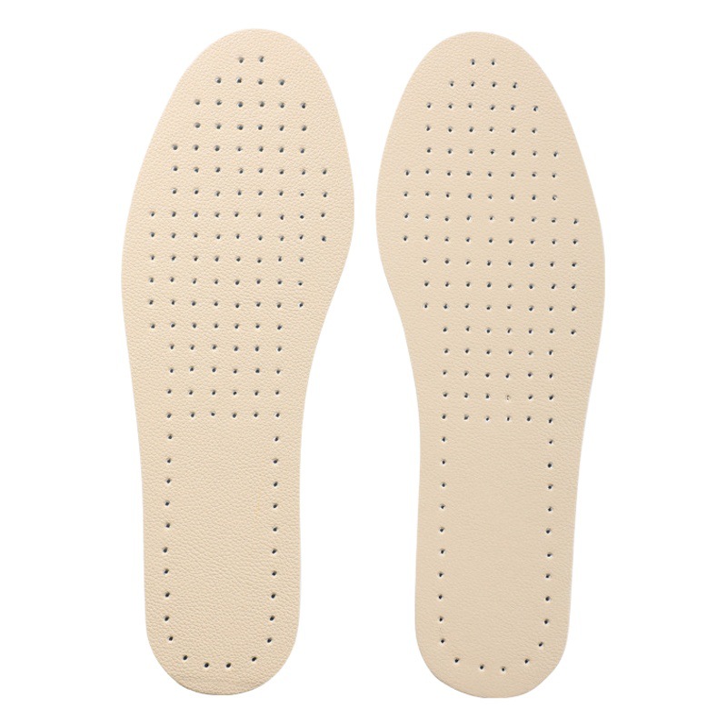 Cowhide latex insole high elastic shock absorption deodorant super soft insole leather summer thin full pad long stand not tired artifact
