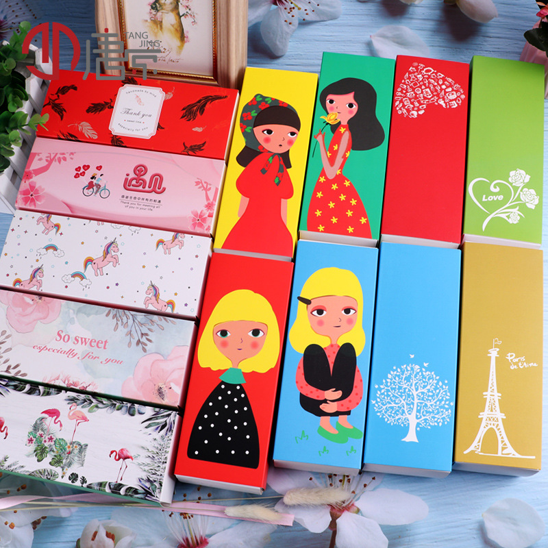Cute Girl Macaron Box 50g Mooncake Box Cake Universal Packaging Box West Point Cookie Chocolate Box