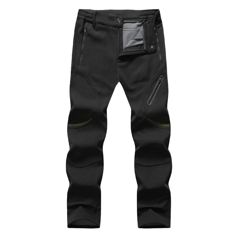 Picture of Soft Shell Charge Pants Hiking Pants Men's Thickened fleece-lined Windproof Warm Extra Large Size Outdoor Hiking Pants for Autumn and Winter