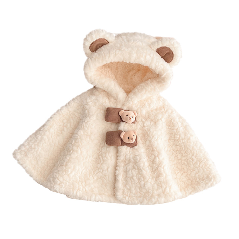 Picture of Baby Clothes Autumn and Winter Coat Woolen Sweater Climbing Wear Super Cute Baby fleece-lined Cotton-padded Coat Winter Warm Windproof Cloak