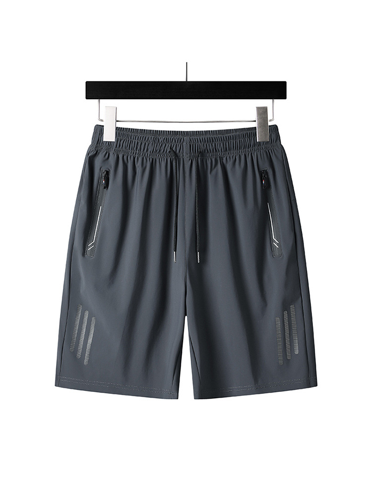 Shorts Men's Summer Sports Beach Pants Loose Casual Basketball Pants Breathable Ice Sense Quick-drying Five-point Ice Silk Pants
