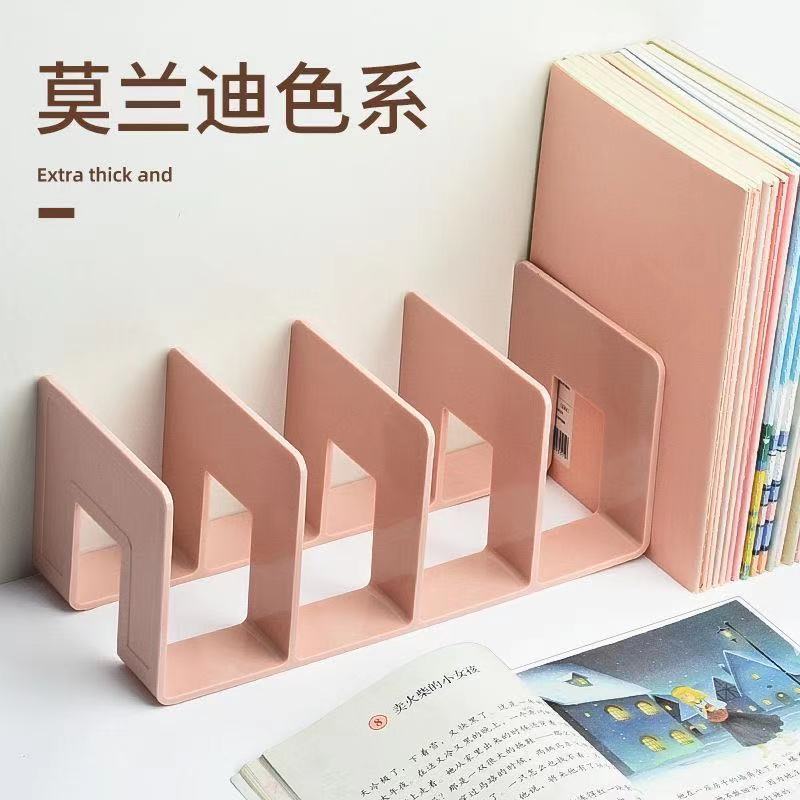 Acrylic Book Rack Wholesale Thickened Plastic Book Storage Rack Student Bookshelf Baffle Storage Single Sheet Bookend