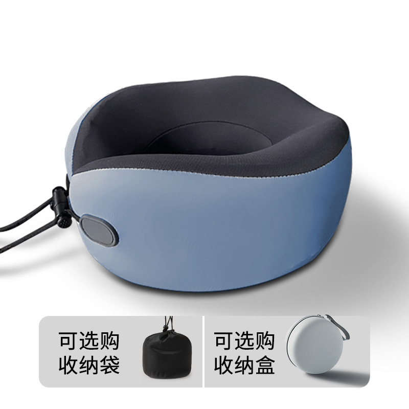 Picture of U-shaped Pillow Neck Protection Hooded Travel Portable Aircraft Neck Protection Memory Foam Travel Pillow Collectable Folding U-shaped Cross-border