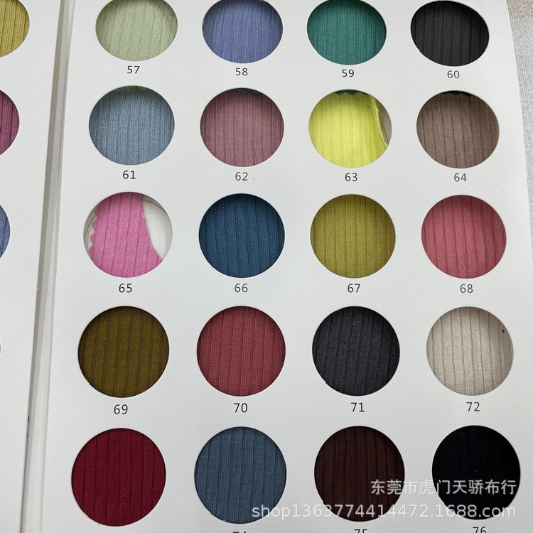 Spot supply 250 grams of Evian cotton knitted 4*2 pit rib rayon rib pit casual clothing materials
