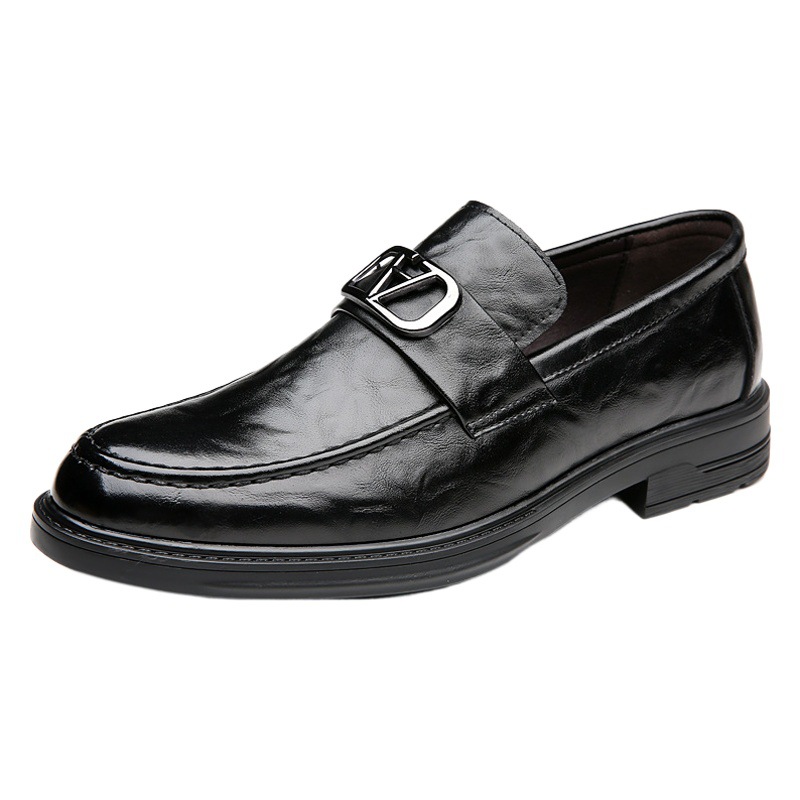 3711 Men's Shoes Business Leather Shoes Gentleman Formal Wear Slip-on Lofu Casual Shoes