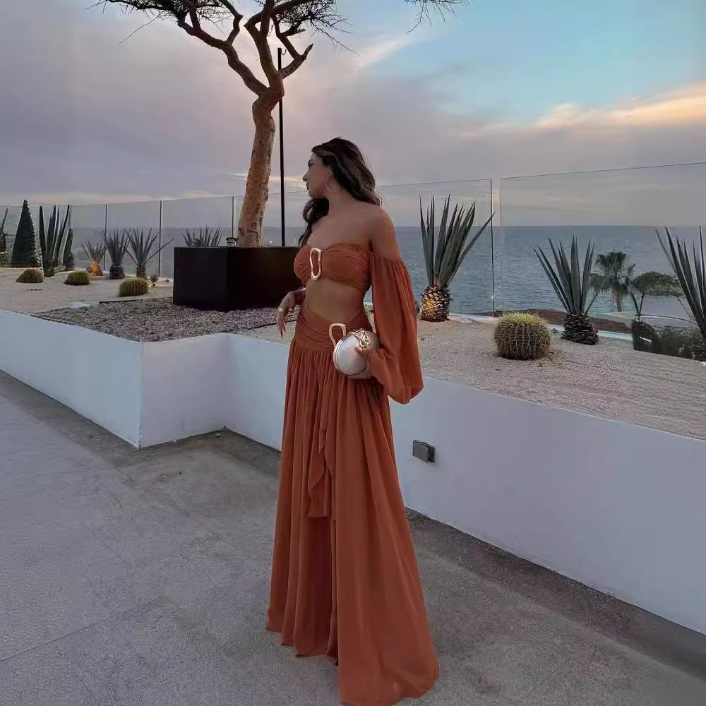 2024 Summer Fairy Slimming Chiffon Silk Elegant Plus Size Loose Two-piece dress Women's Clothing