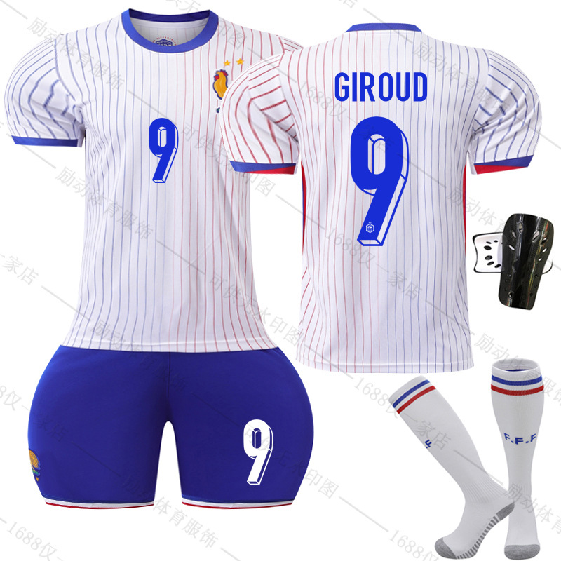 Picture of 2425 France away to the European Cup jersey No. 10 Mbappe football suit 7 Griezmann 9 Giroux team uniform