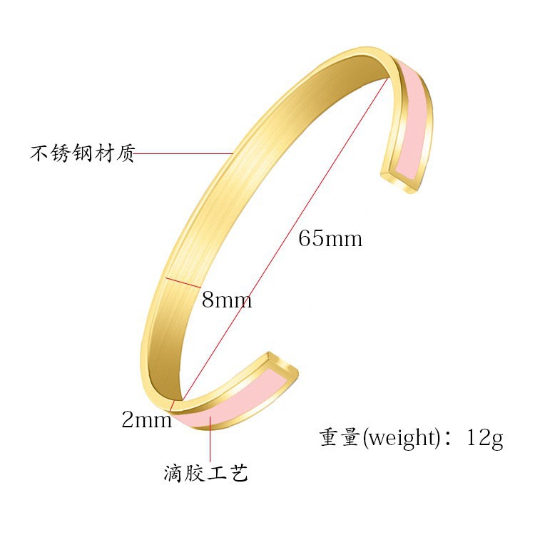 Picture of Cross-Border Export Jewelry My Badass Girl Gang Stainless Steel Bracelet Colorful Customizable Bracelet