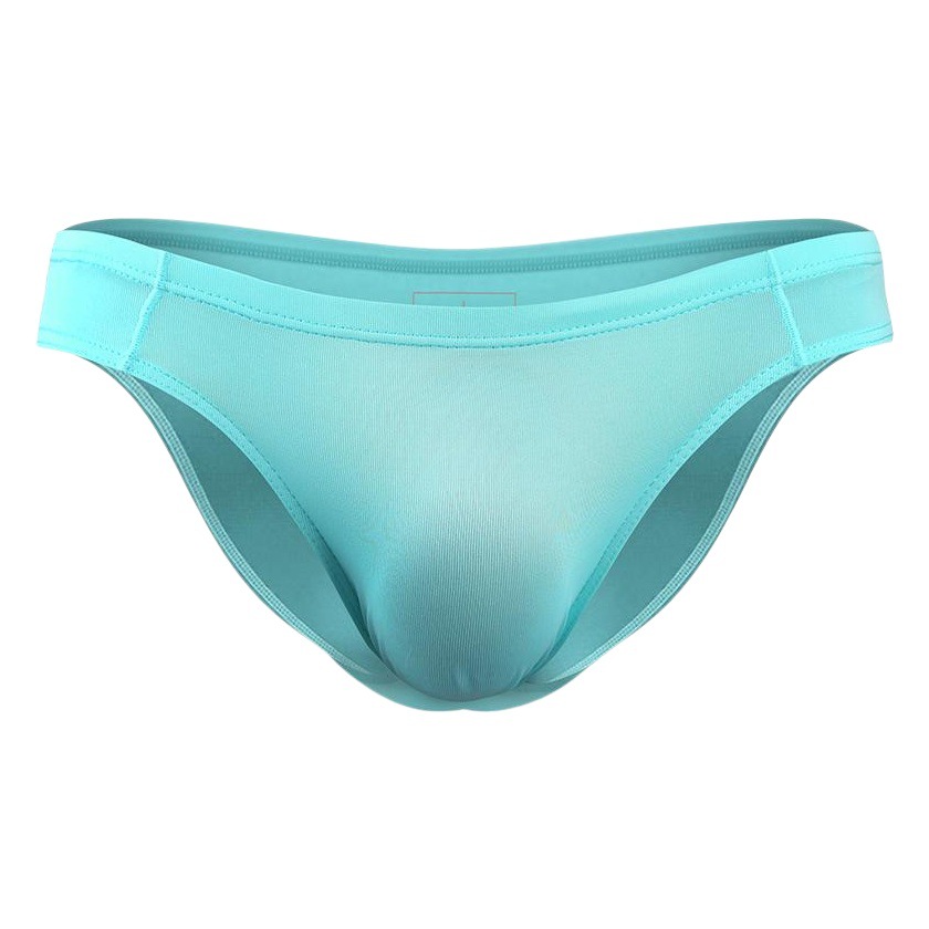 Men's underpants ice silk breathable sexy thin U-convex transparent one-piece seamless underpants