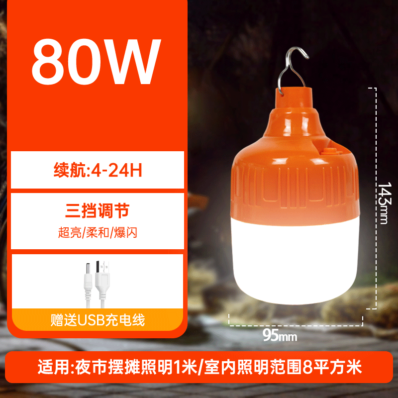 Picture of Solar orange bulb portable emergency bulb light bright outdoor camping patrol factory wholesale