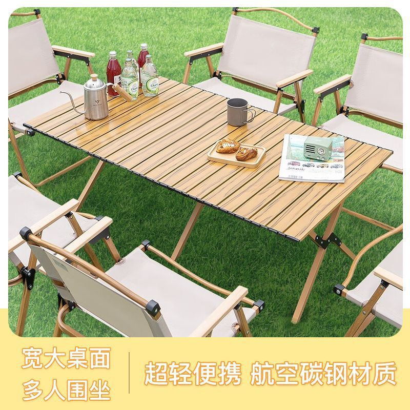 Outdoor Table and Chair suit Portable Camping Table Outdoor Supplies Kermit Chair Egg Roll Table suit Outdoor Folding Table