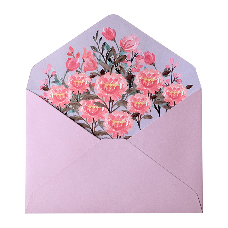 Picture of Wedding Letter Paper Set Invitation Letter A5 Handwritten Love Letter Paper Spring Flower Opening Letter Paper High-End