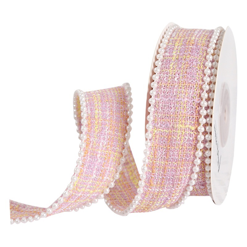 Pearl Xiaoxiang style fabric ribbon flower fast packaging gift DIY handmade bow hair accessories material ribbon