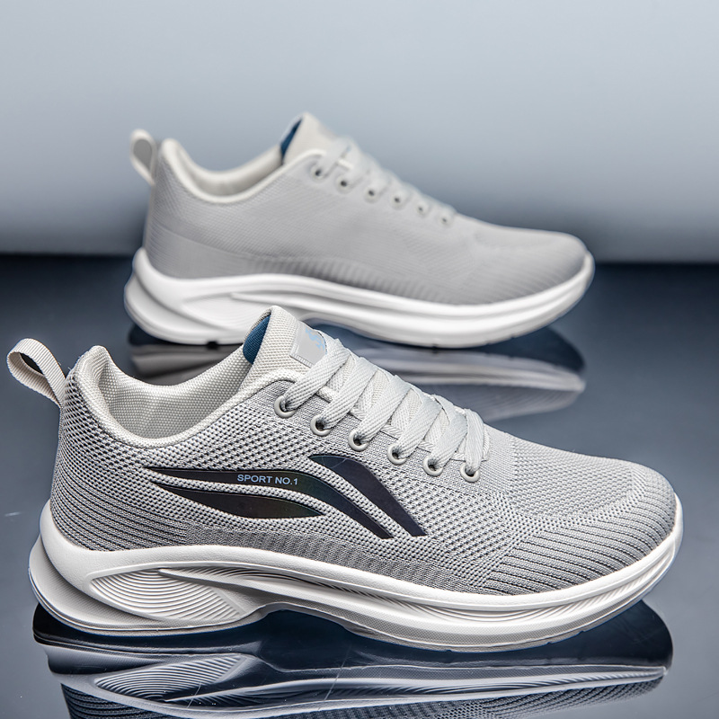 Extra Large Size 48 Size Men's Shoes Mesh Fly Woven Breathable Sports Casual Shoes Lightweight Non-Slip Wear-Resistant Comfortable Cold Sticky Shoes