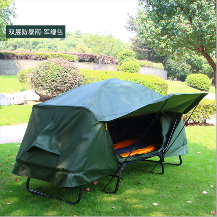 Picture of Outdoor camping tent thickened Oxford cloth warm off-ground tent single double fishing off-ground tent