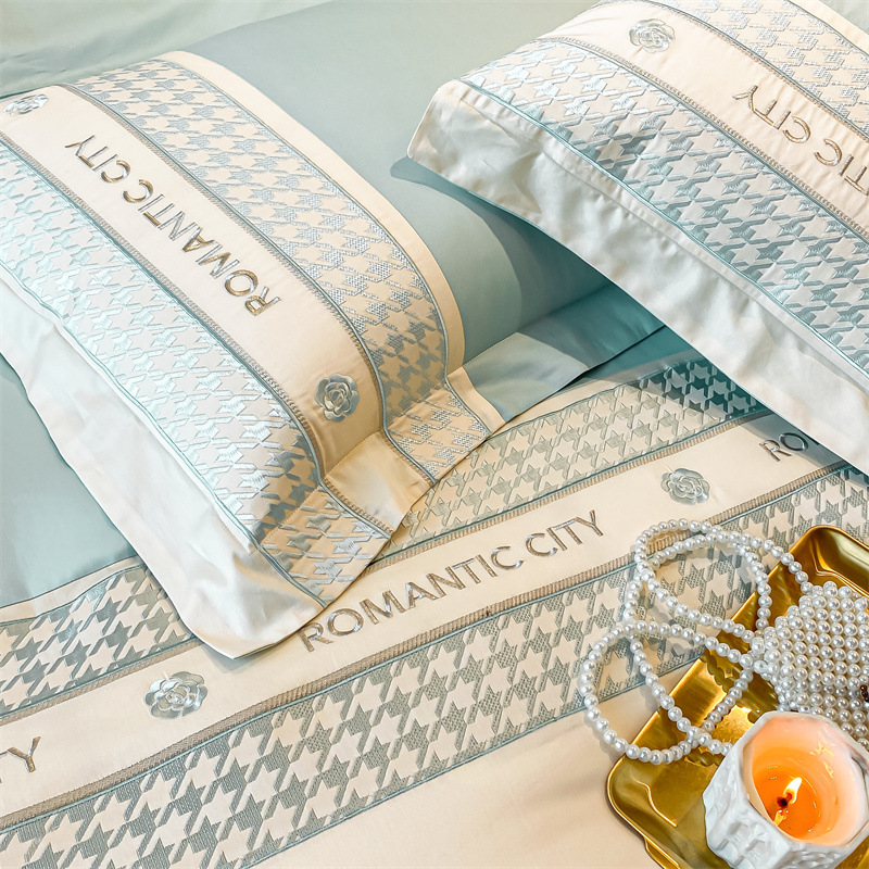 Picture of High-end 180s long-staple cotton cotton four-piece set high-support high-density cotton embroidered quilt cover bed sheet light luxury bedding