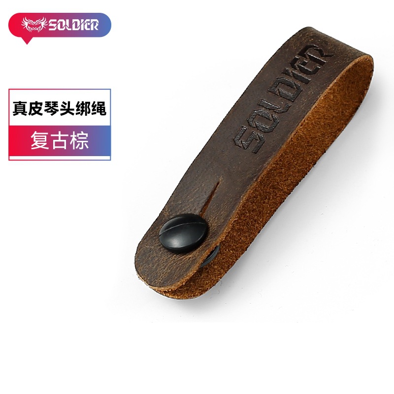 Picture of Soldier Soldier Guitar Strap Folk Wood Electric Guitar Shoulder Strap Bass Widened Leather Strap Perseus