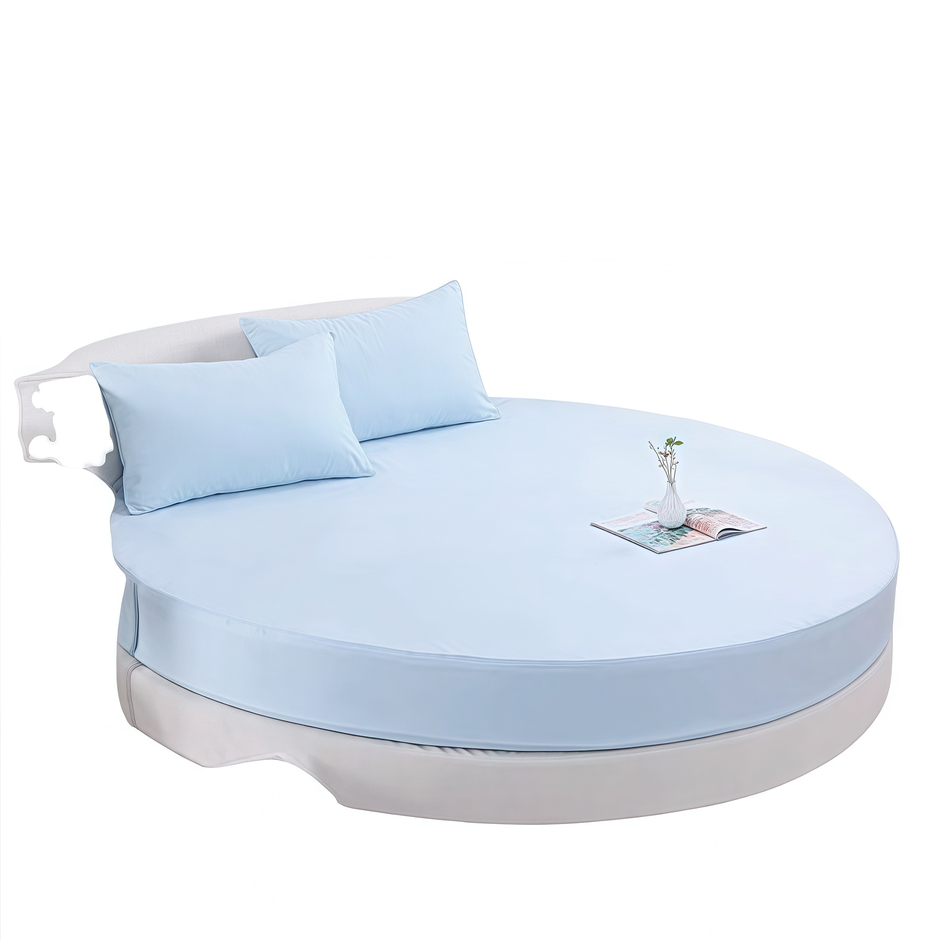 Picture of Cross-border Amazon Shrimp Hotel Round Waterproof Round Bed Cover Four-piece Bed Cover Simmons Mattress Cover Dust-proof