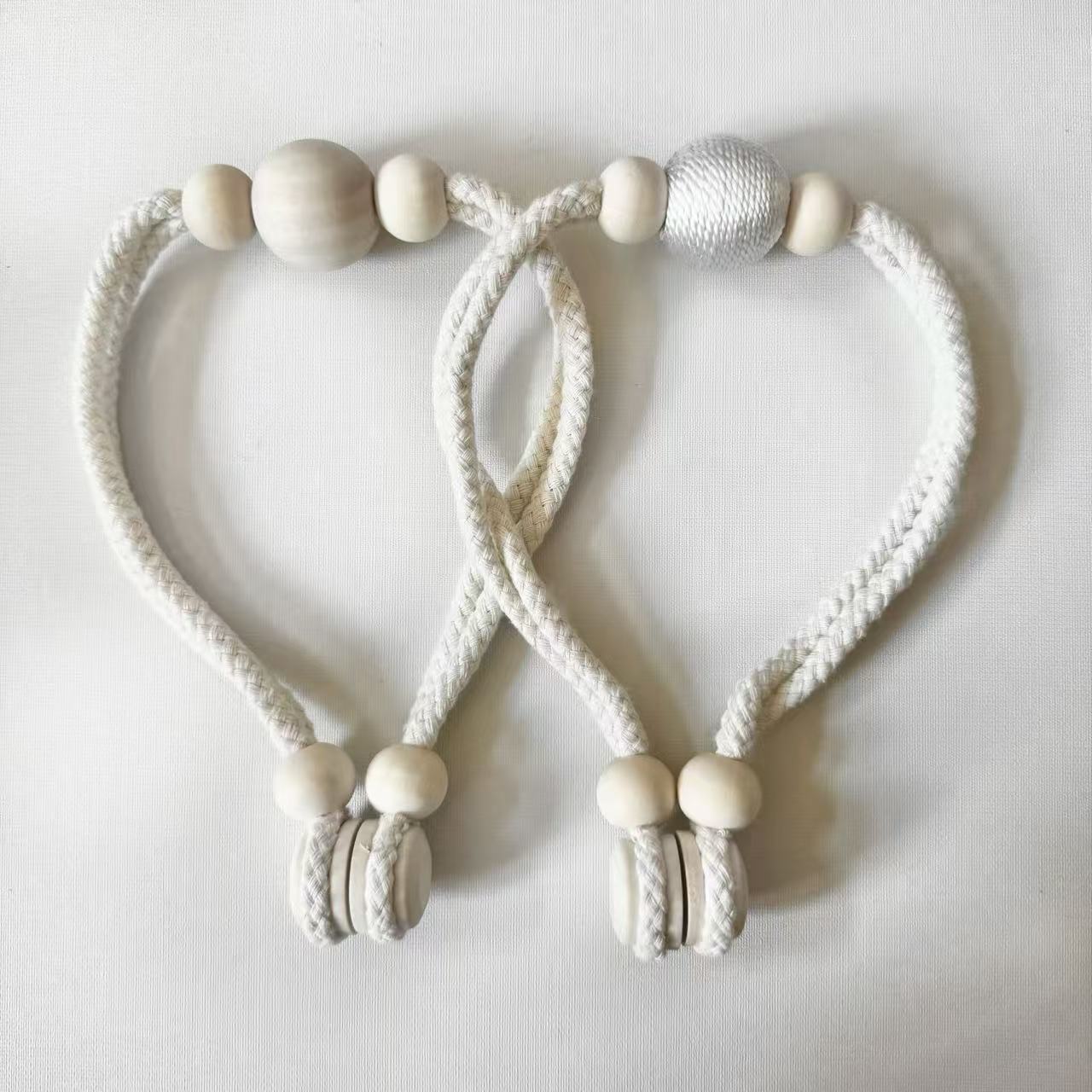 Curtain Tying Rope Tying Rope Tie Belt Magnetic Absorption Nordic Tassel Decoration Simple Gauze Curtain Fixed Rope K-363