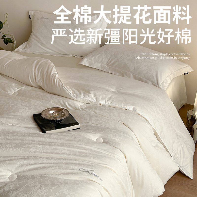 Picture of High-grade Class A cotton 55% soybean fiber quilt winter padded warm four seasons universal single spring and autumn quilt core