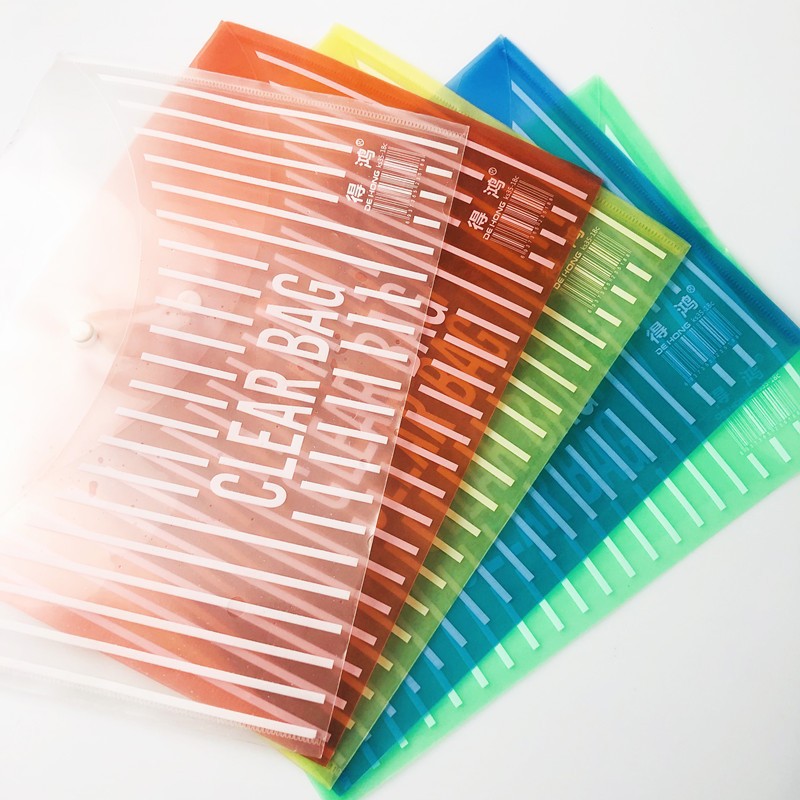 Picture of A4 File Bag Transparent Thickeneded Student Large Capacity Test Paper Storage Bag Office File Information Snap Bag Wholesale