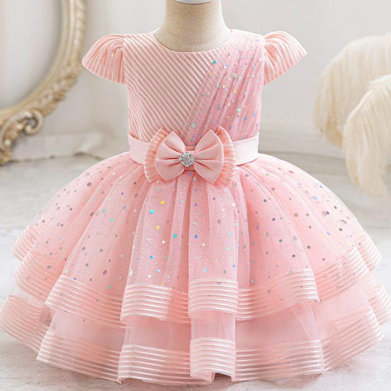 1 Year Old Girl Dress Sequin Kidsren's Christmas Princess Dress Classy Birthday Ball Dress Party Dress