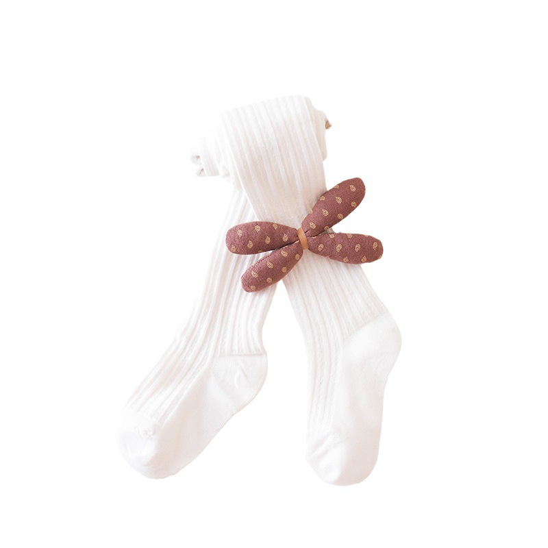 Picture of 0-10 years old children's pantyhose wholesale spring and autumn girls' pantyhose Class a cotton dragonfly wings knot children's pantyhose