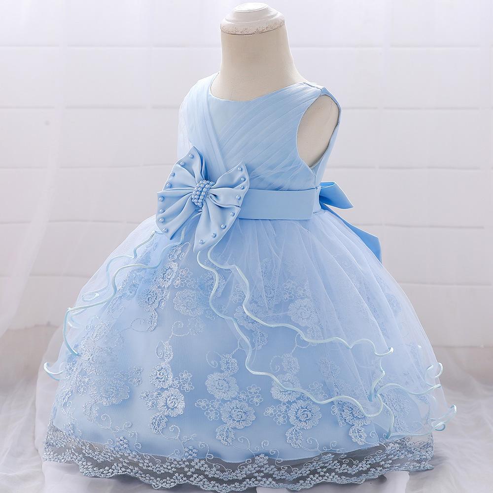 Picture of Cross-Border Children's Princess Dress 2024 Infant Baby Bow Washable Dress Little Girl Birthday Dress