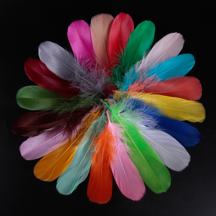 in stock Supply Goose Feather Large Floating Color Soft Floating Feather DIY Dream Catcher Earrings Hat Clothing Decorations