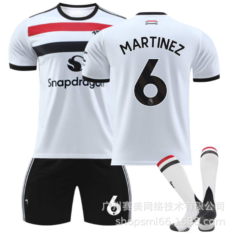 Picture of 2425 Red Devils Two-man White Football Jersey suit 10 Rashford 37 Menu 17 Garner Joe 7C Luo Men's Jersey