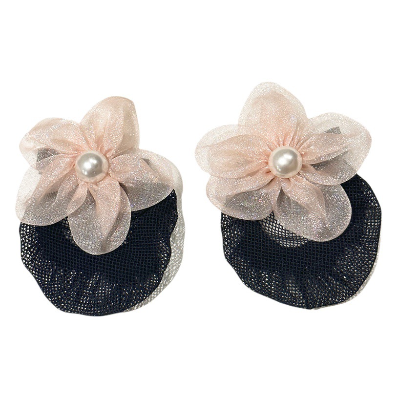 Children's Meatball Hair Flower Hair Accessories Girls' Hairpin Flower Bud Little Girl's Dance Hair Net Children's Hair Accessories