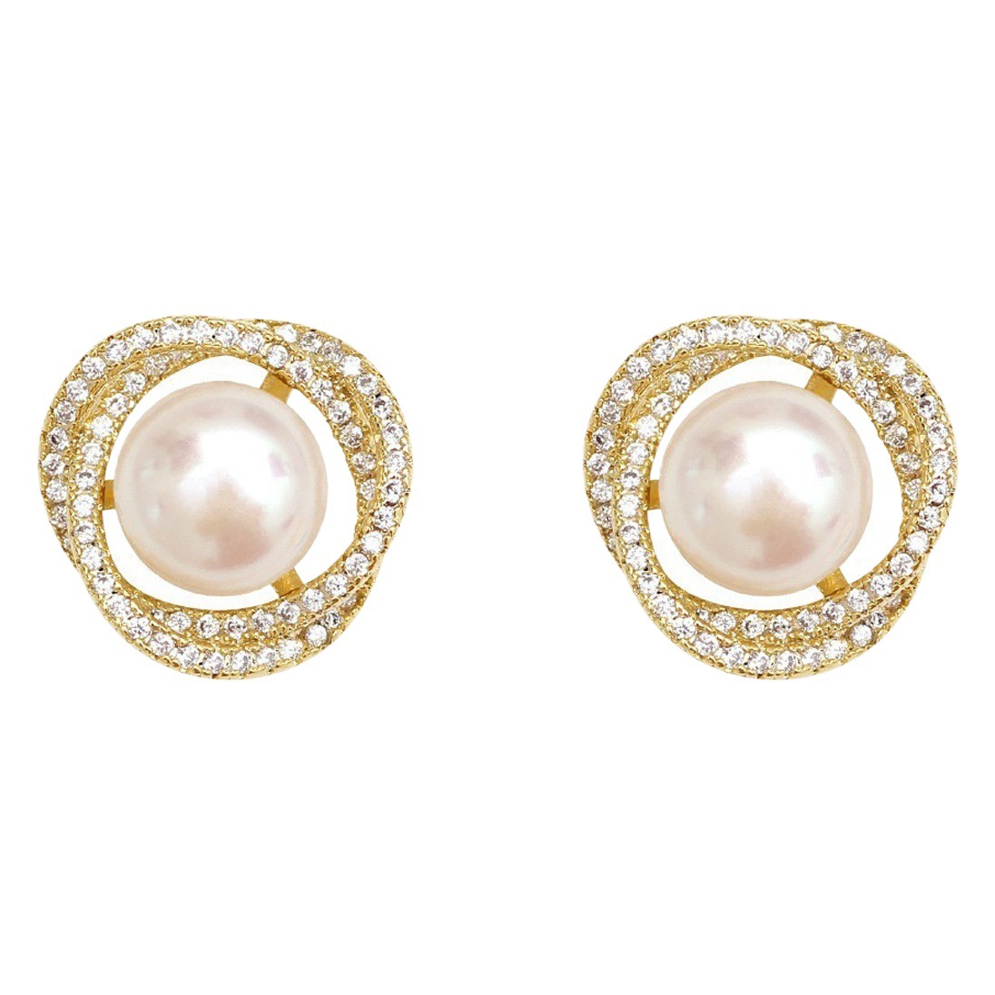 Natural Freshwater Pearl Mosquito Coil Ear Clips Ins Sweet Non-Pierced Earrings Versatile French Niche Earrings Korean Style