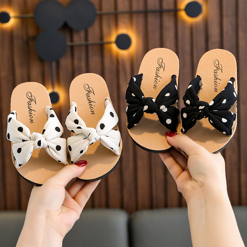 Picture of Bohemian style girls' sandals children's slippers sponge comfortable soft casual indoor and outdoor printed fabric sandals