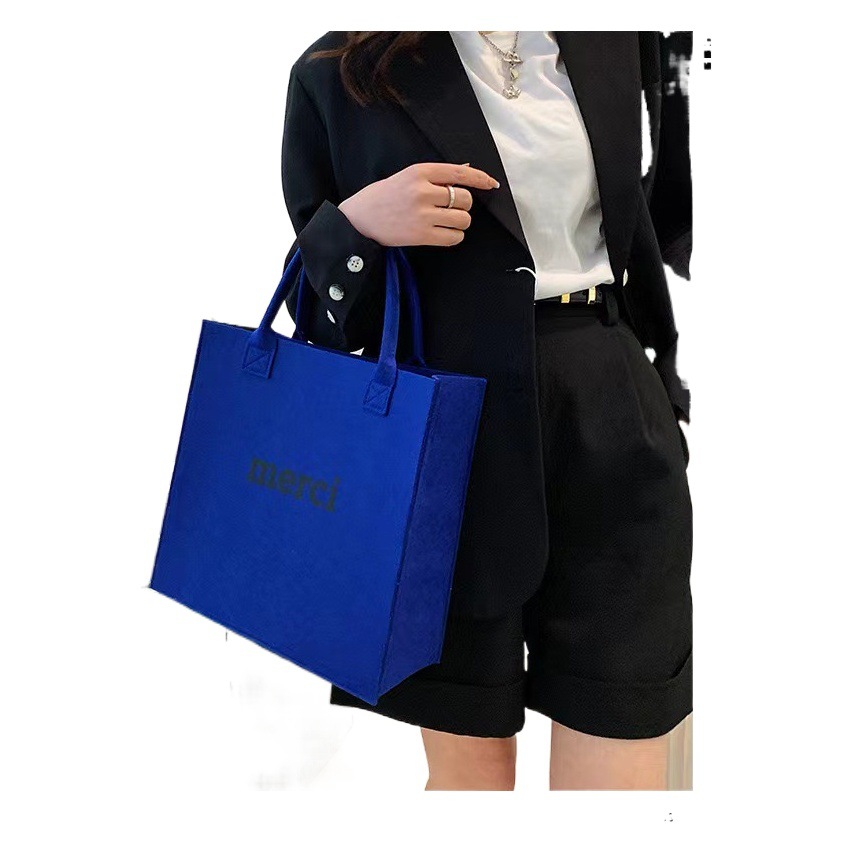 Ready-Made DIY Felt Bag, Felt Women's Handbag, Cosmetic Storage Tote Bag, Non-Woven Fabric Wholesale, Enlarged and Thickened