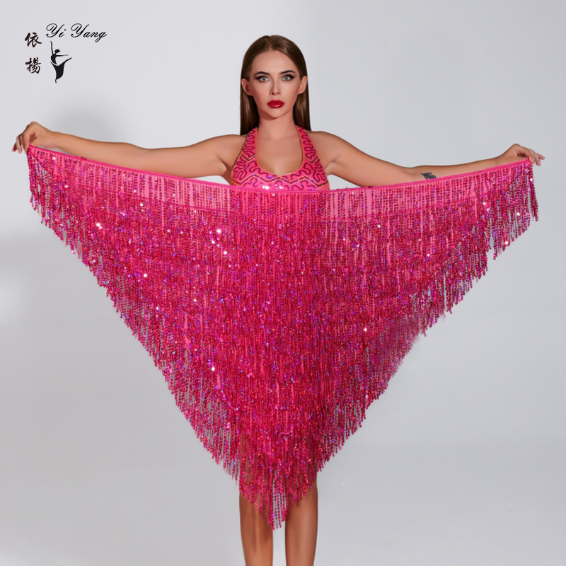 Picture of New Belly Dance Tassel Triangle Waist Chain Hips Practice Stage Party Performance Hip Waist Performance Clothes