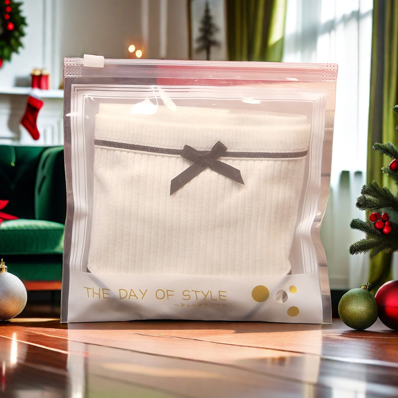 PE transparent packaging bag ladies underwear socks zipper bag pantyhose Socks Socks bag wholesale spot
